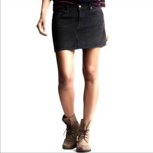 Gap black mini corduroy skirt
